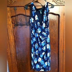 Ralph Lauren fitted faux wrap dress